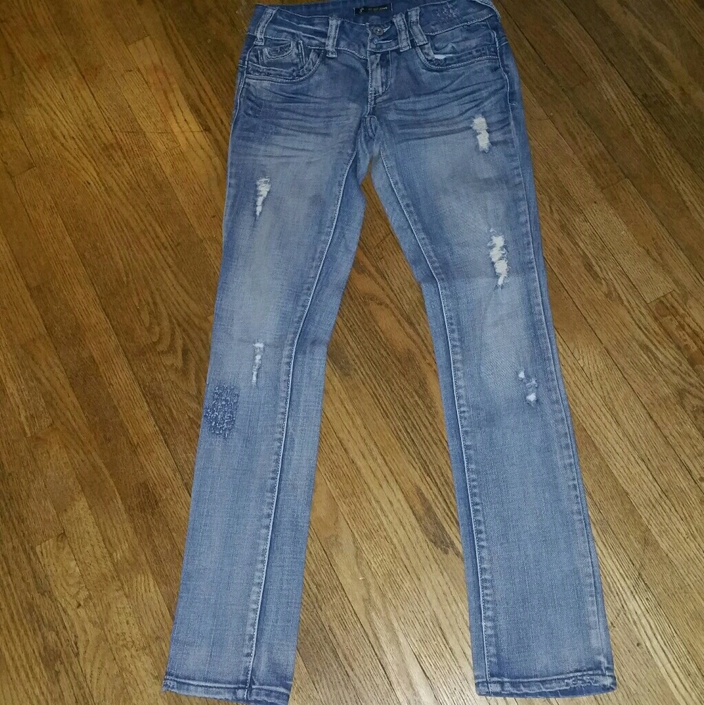 Ladies Jet Set Jeans , Skinny Destroyed Sz0R